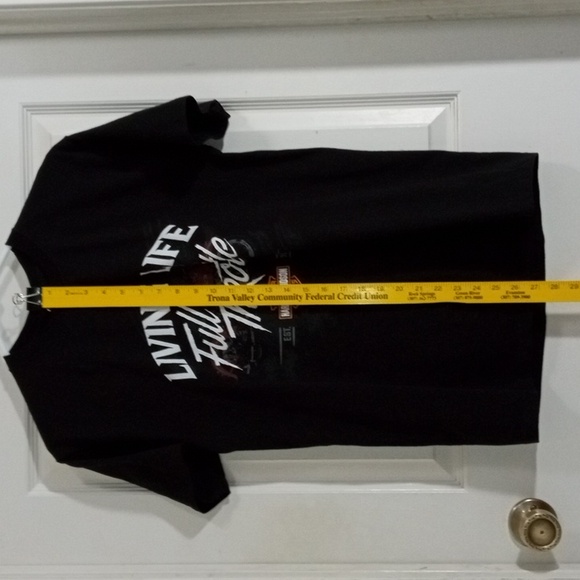 Harley-Davidson Black Short Sleeve Life Full Throttle Tee Shirt Mens Medium - Picture 6 of 6